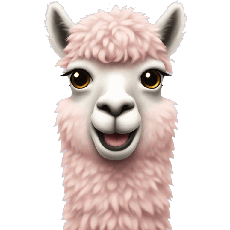 Light pink alpaca solo emoji