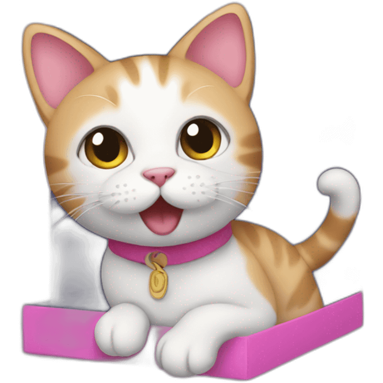 cat from gift box emoji