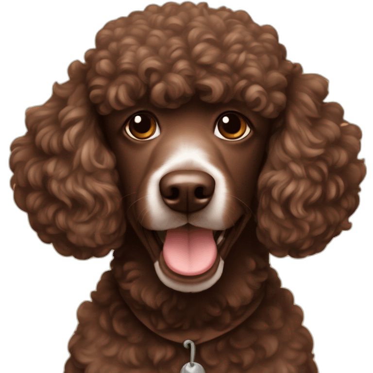 Chocolate poodle hooligan emoji