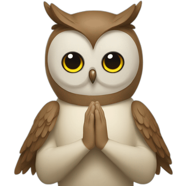 owl praying emoji