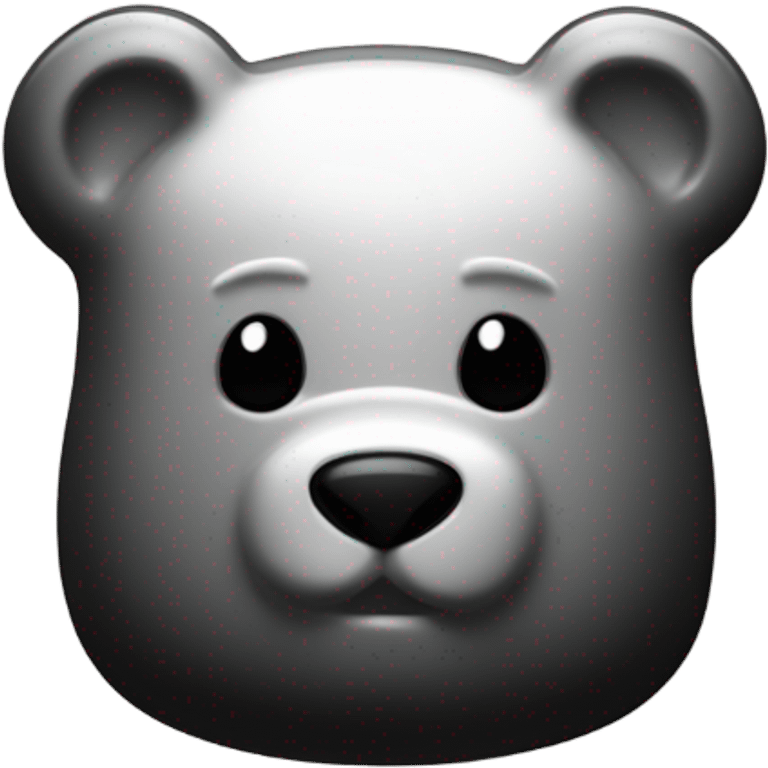 Black and white gummy bear emoji