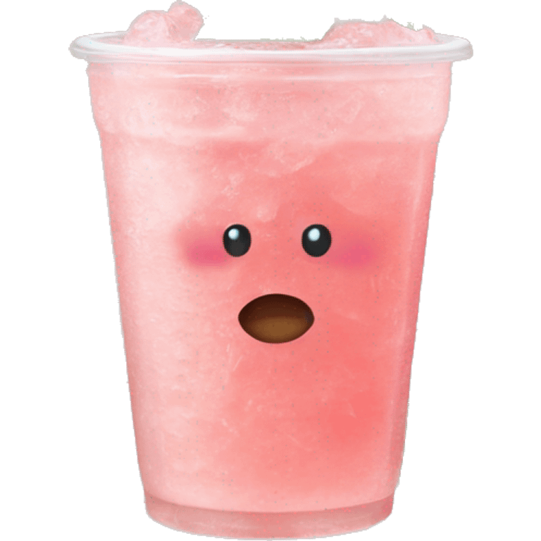 Pastel pink mojito strawberry  emoji