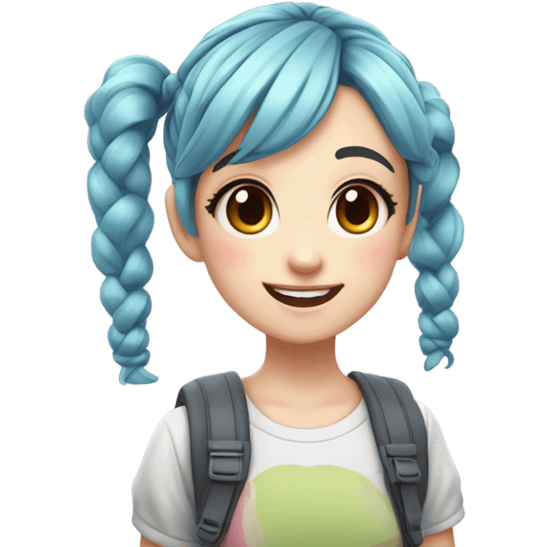 Cute anime girl emoji