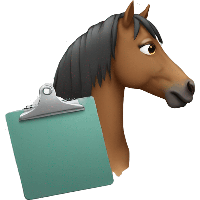 horse with a clipboard emoji