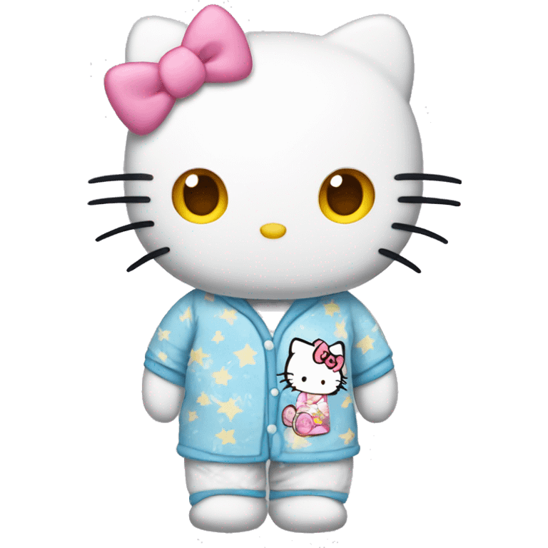 Hello kitty in pajamas  emoji