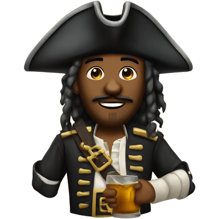 Pirate with rum emoji