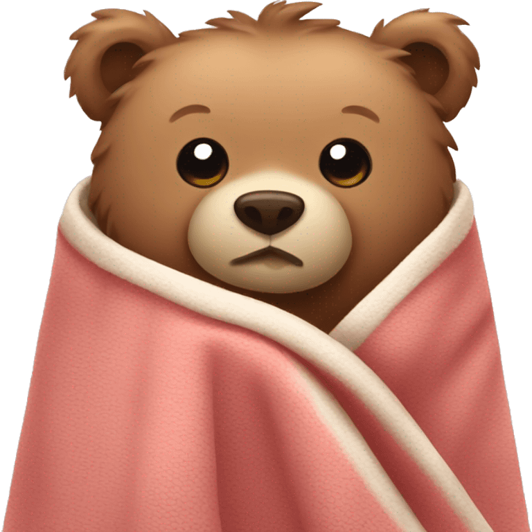 bear cozy in blanket emoji