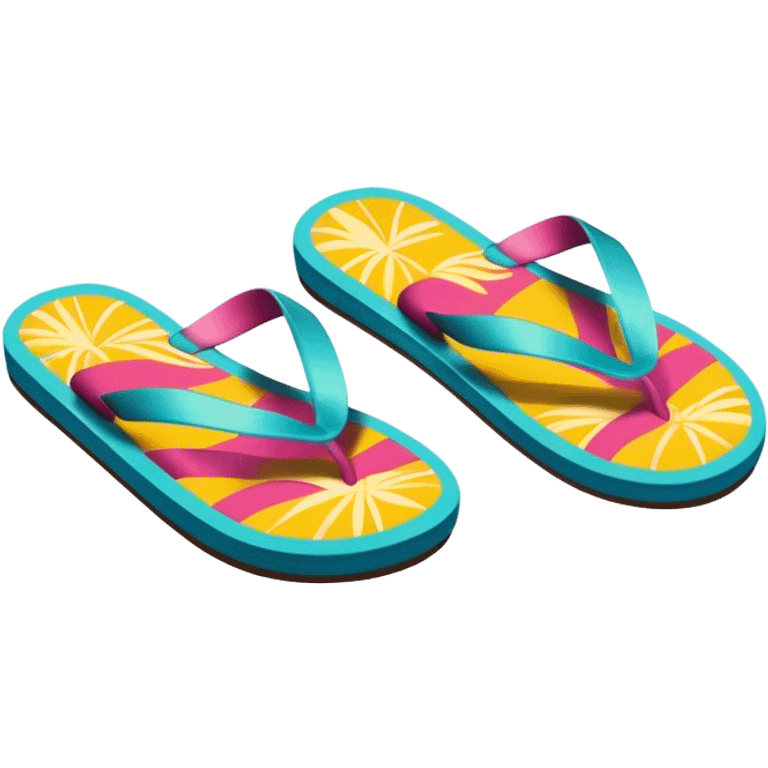 Hawaiian beach slippers emoji