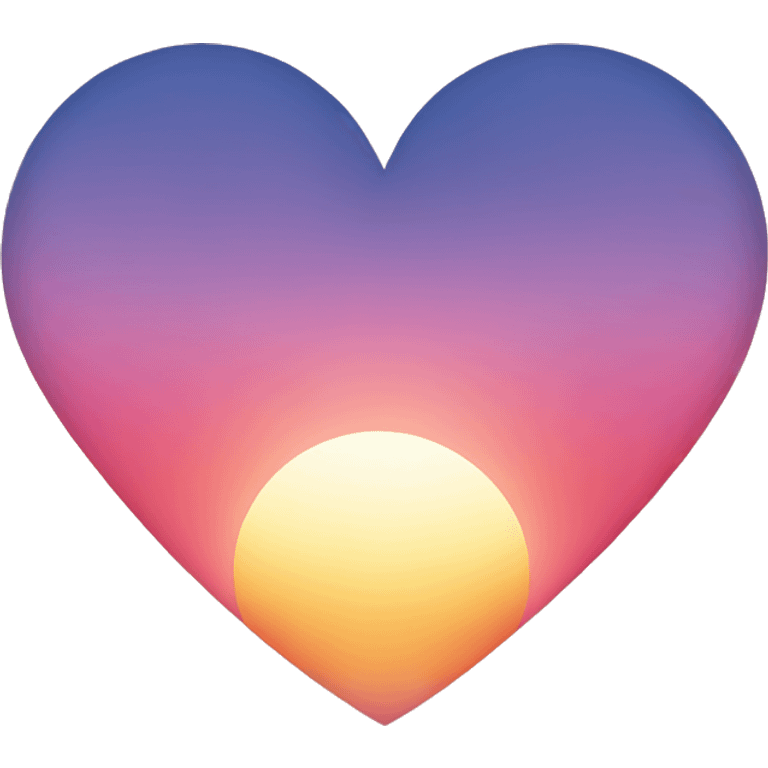 Heart with sunrise emoji