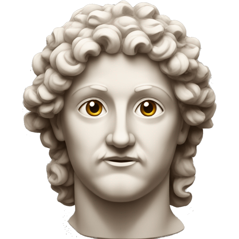 greek statue with brown curls only the face emoji