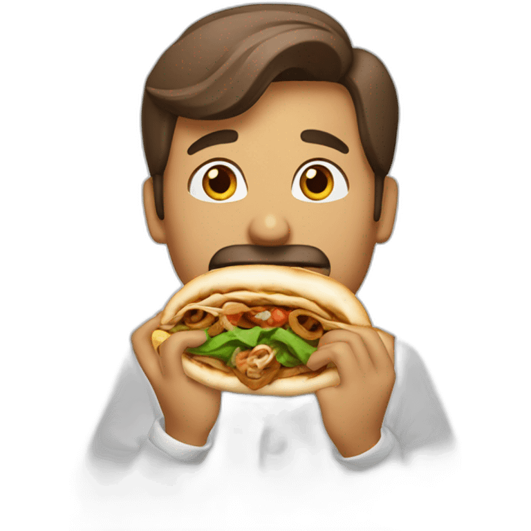 Cypriot eating gyros emoji