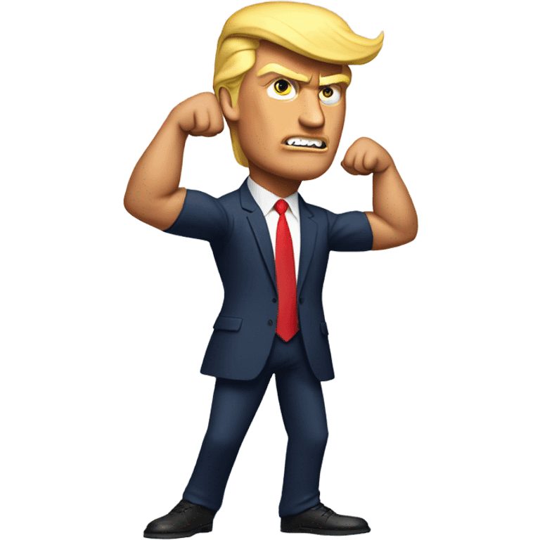 Donald trump with muscles emoji