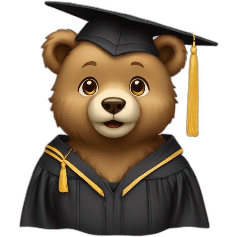 Graduation bear emoji