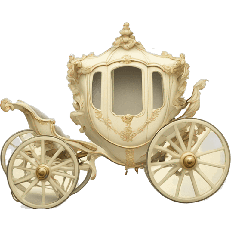 Rococo carriage pale ivory emoji