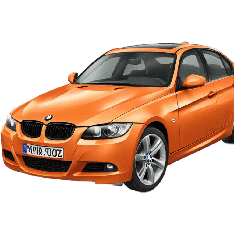 Bright orange bmw 3 series  emoji