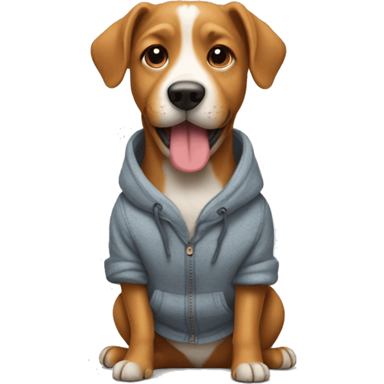 Dog wearing inside clothes  emoji