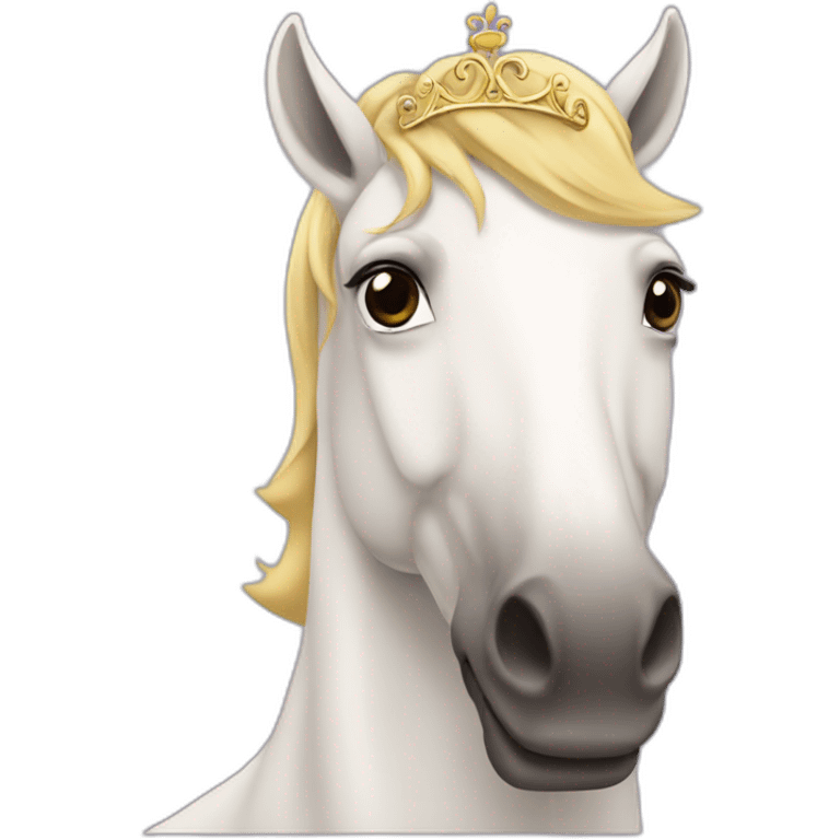 Princesse a cheval qui saute emoji