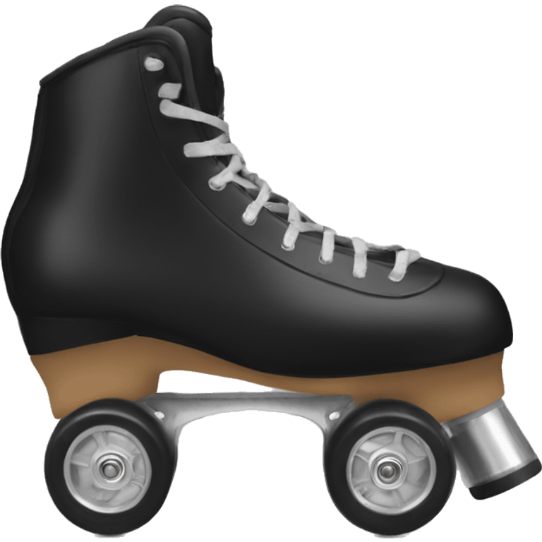 Black quad roller skates  emoji