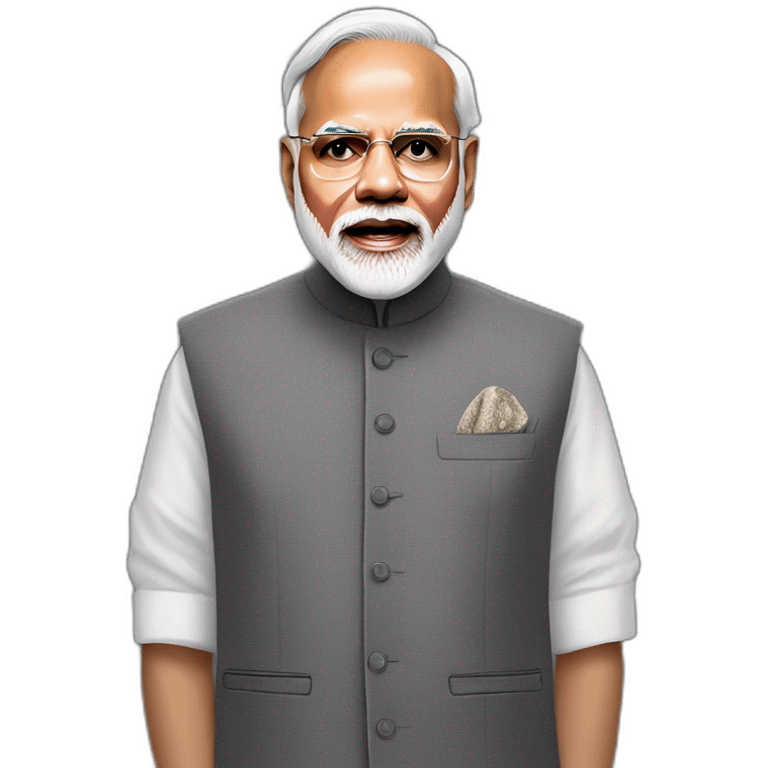 hyper realistic narendra modi as a rapper emoji