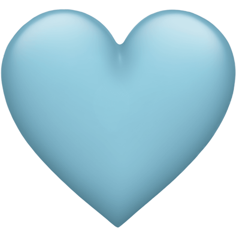 A dusty light blue colour heart emoji