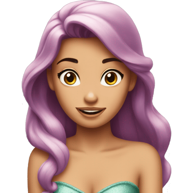 Ariel Disney with just upper body emoji