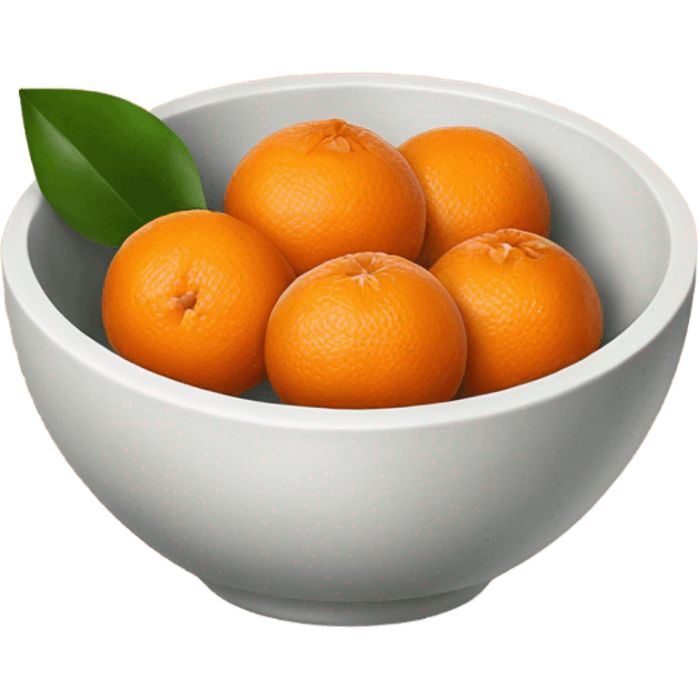 tangerines with pealed tangerines on a bowl  emoji