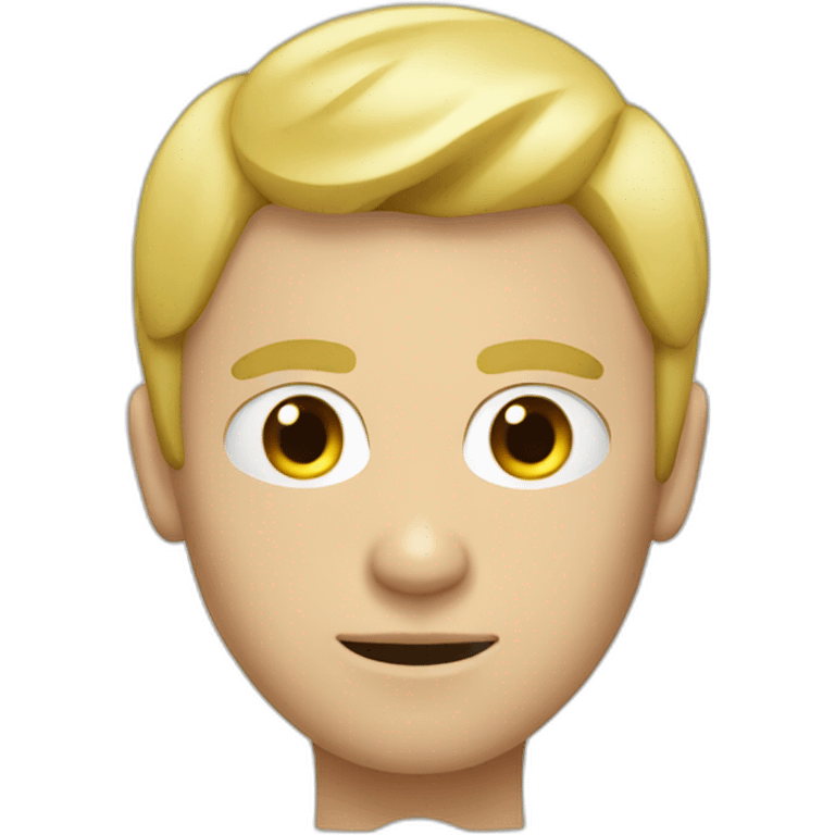 Blond caucasian guy with censored eyes emoji