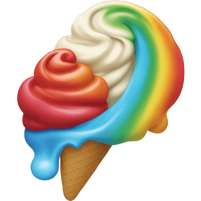 Rainbow ice cream  emoji