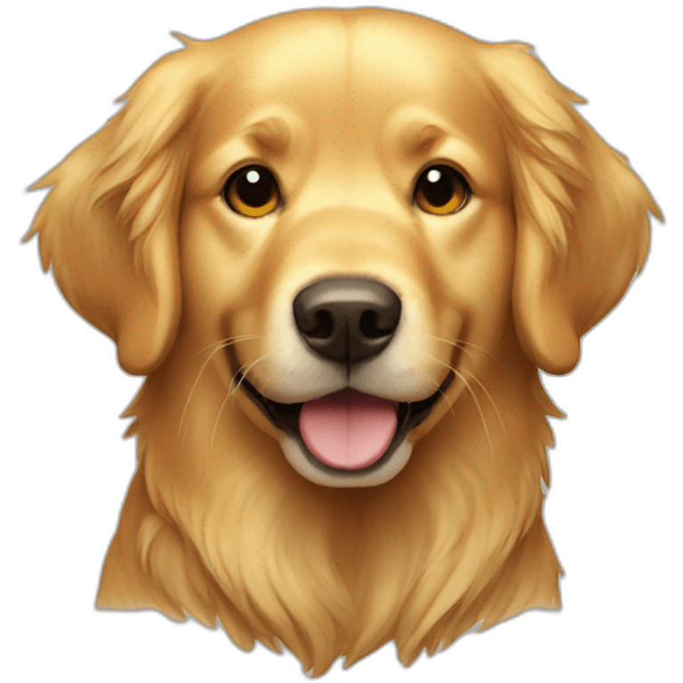 Golden retriever happy emoji