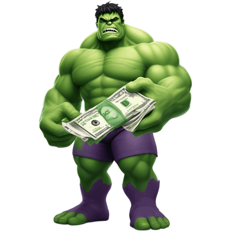 Hulk offering money emoji