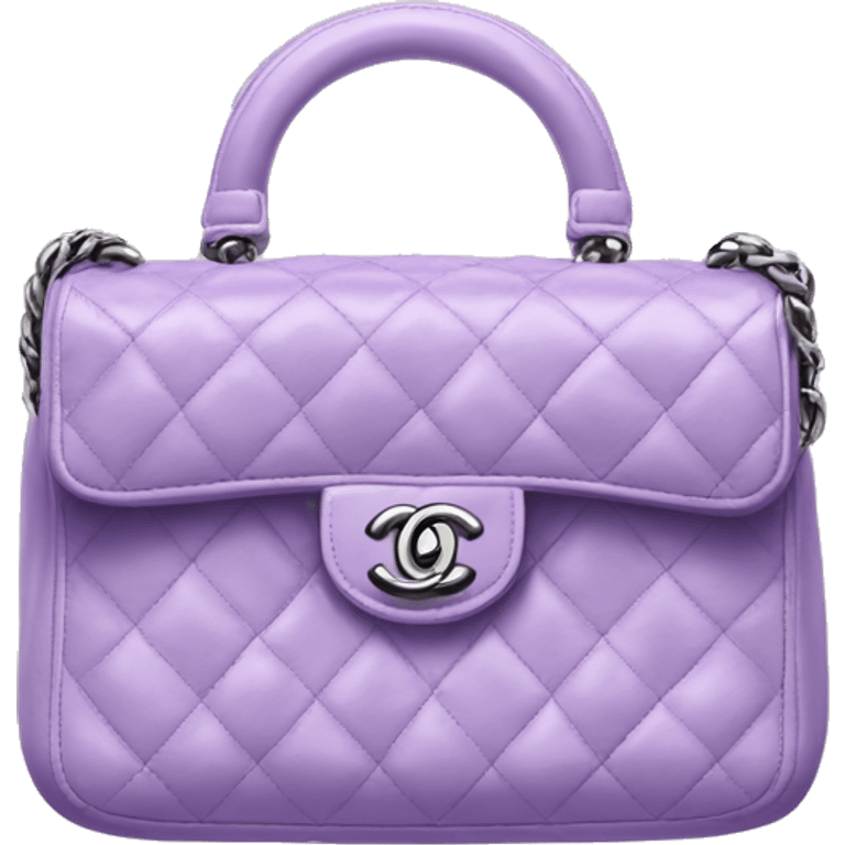 Lilac chanel handbag emoji