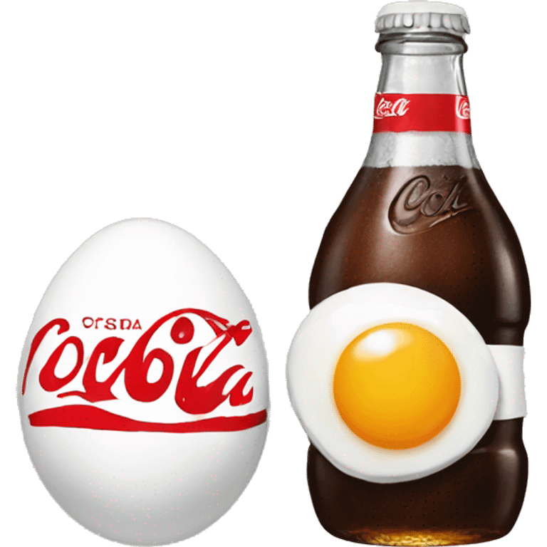 Egg and coca cola emoji