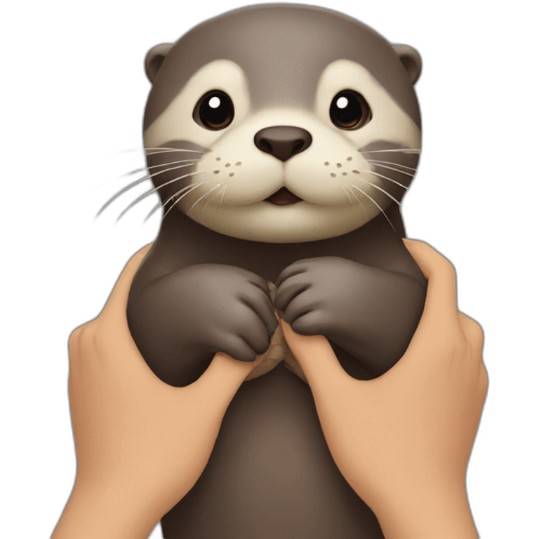 Otters holdin hands  emoji