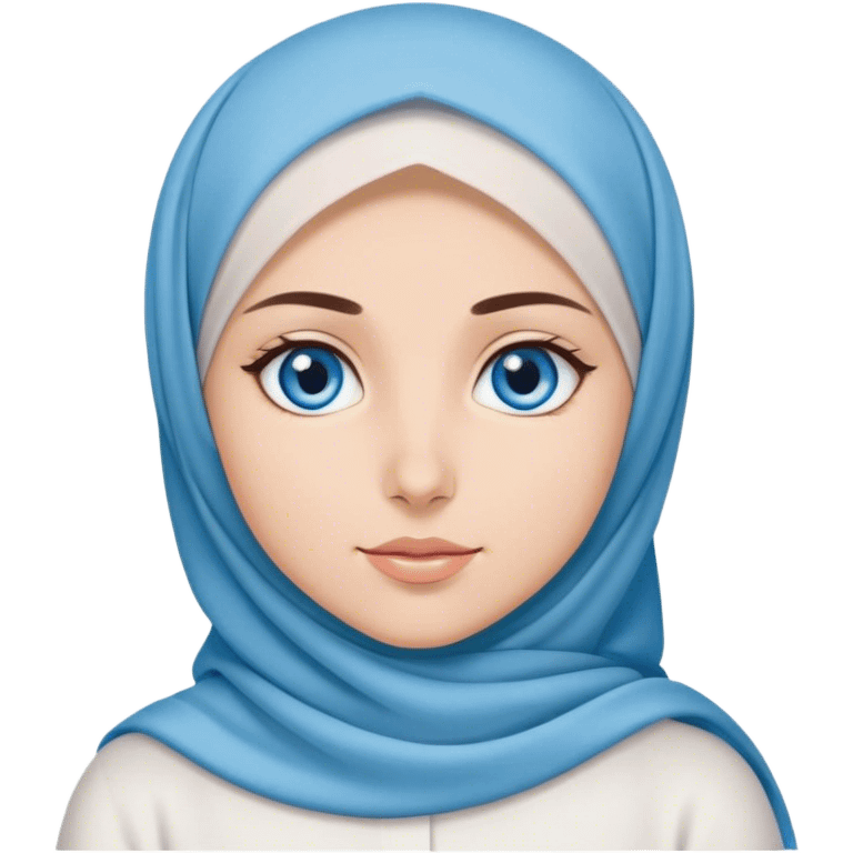 Turkish beautiful finish Konya girl blue eyes with ramadan hijab  emoji