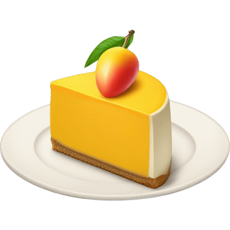 mango on top of a cheesecake emoji