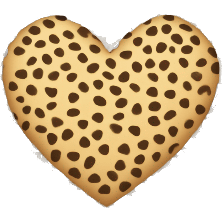 Cheetah print heart emoji