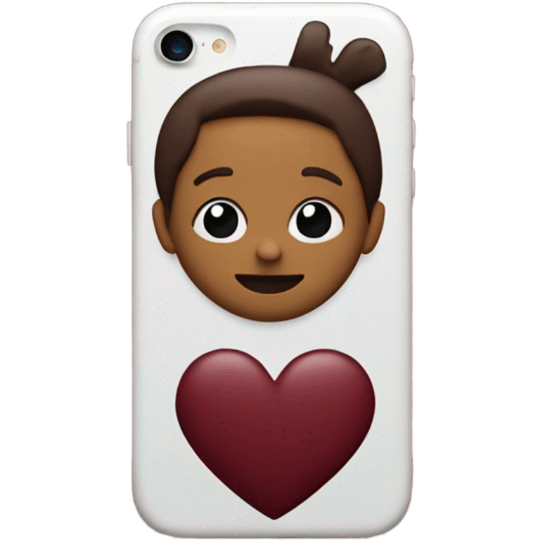 Iphone maroon heart  emoji