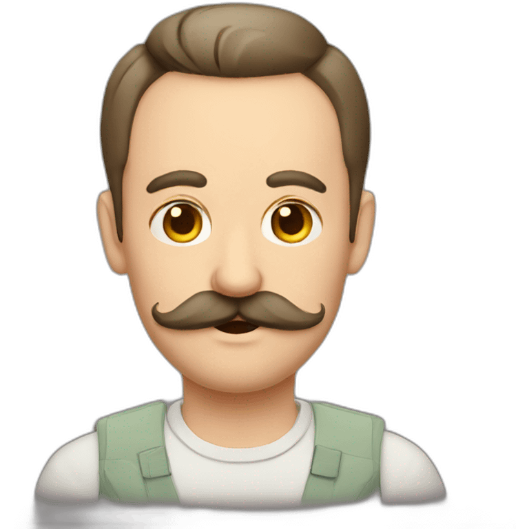 russian moustache husband with fish emoji