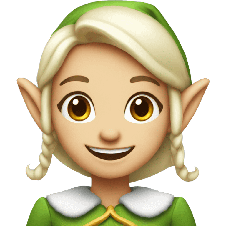 happy elf girl emoji