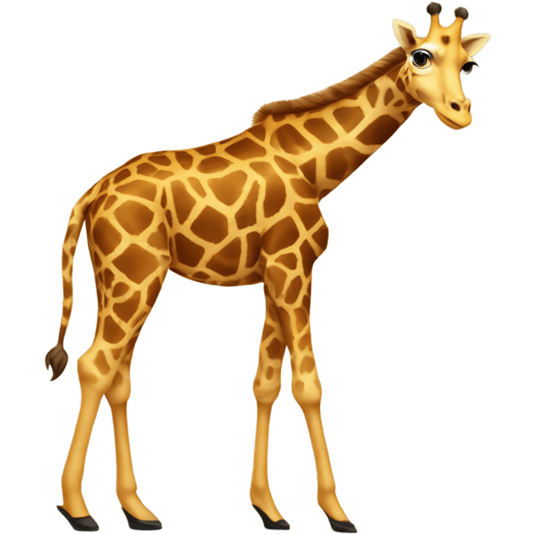 Giraffe wearing high heels emoji