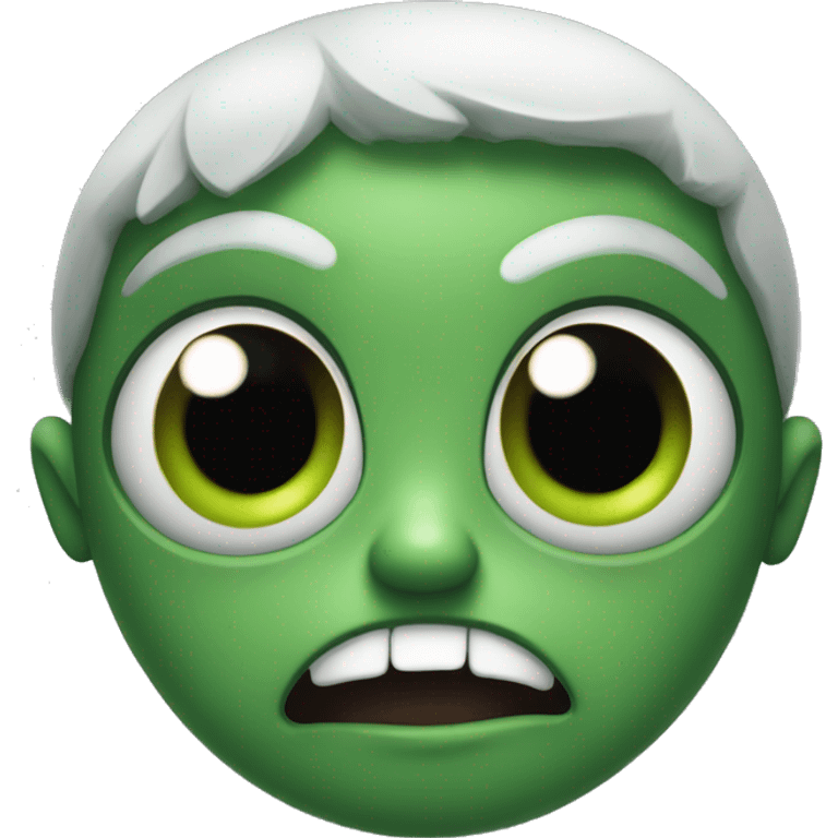 Uggly horror face green skin Big eyes emoji