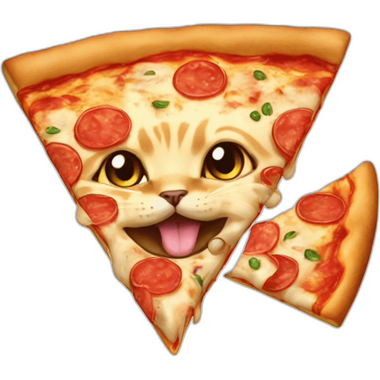 Pizza headed cat emoji