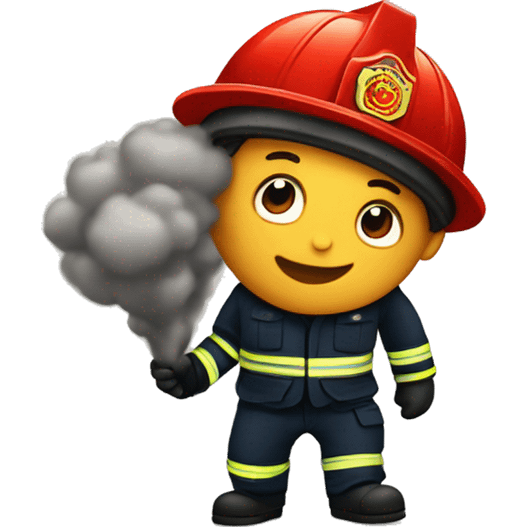 bombero dando un beso emoji