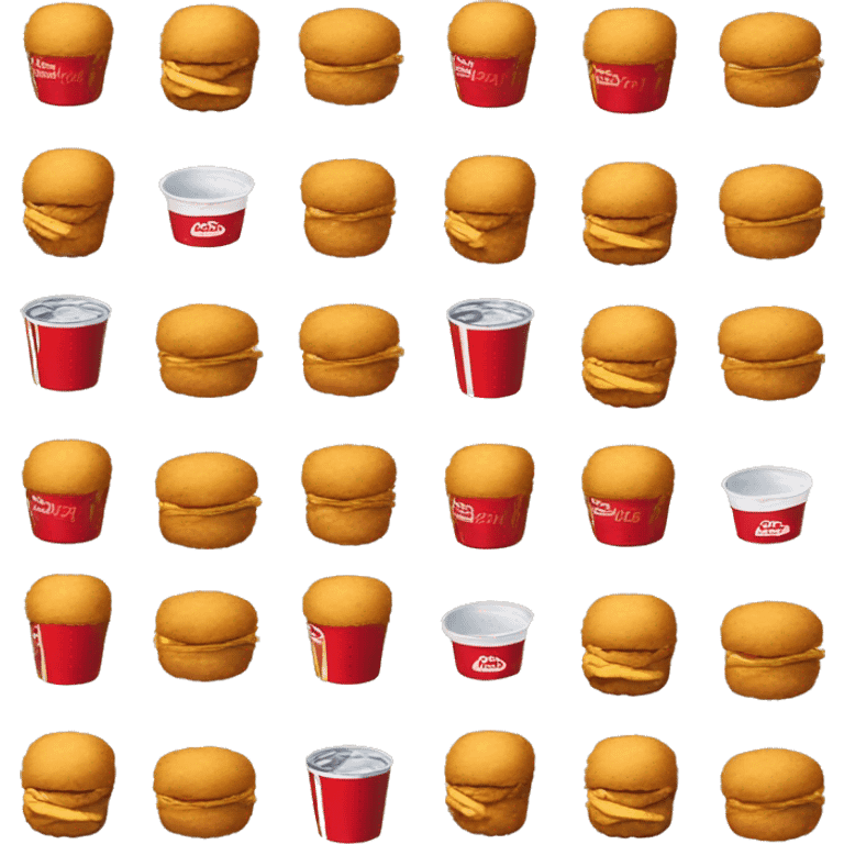 10 pieces of chicken nuggets with large fries and a coke from McDonald’s  emoji