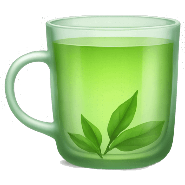 Green tea glass cup ios style emoji