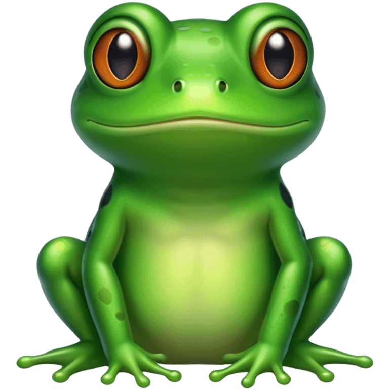 Smart frog emoji