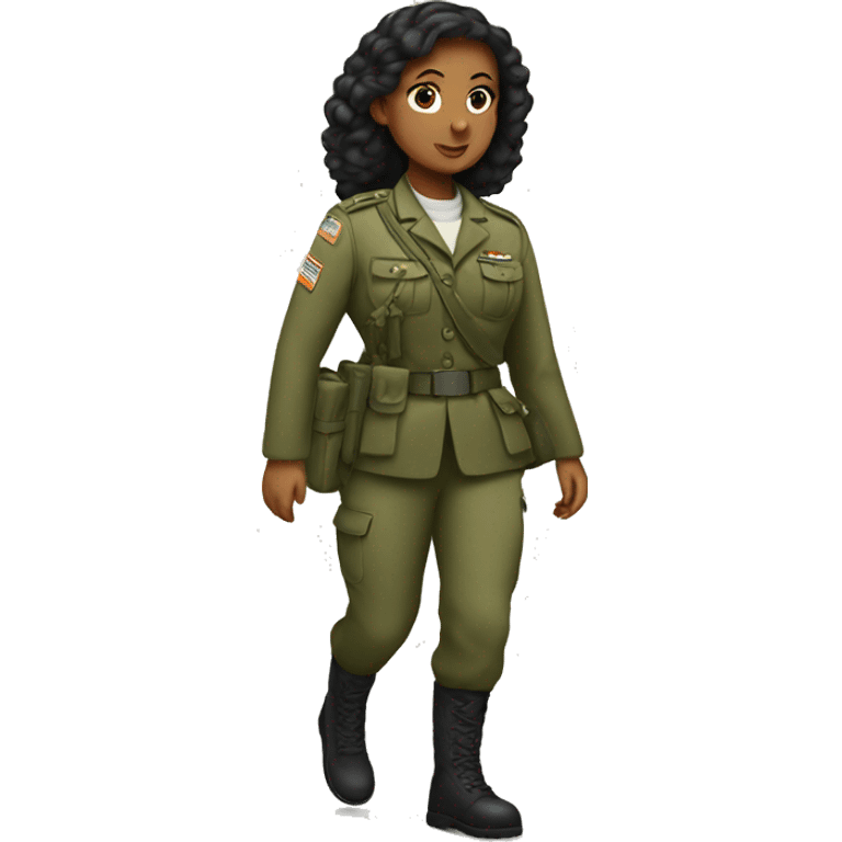 army woman walking emoji