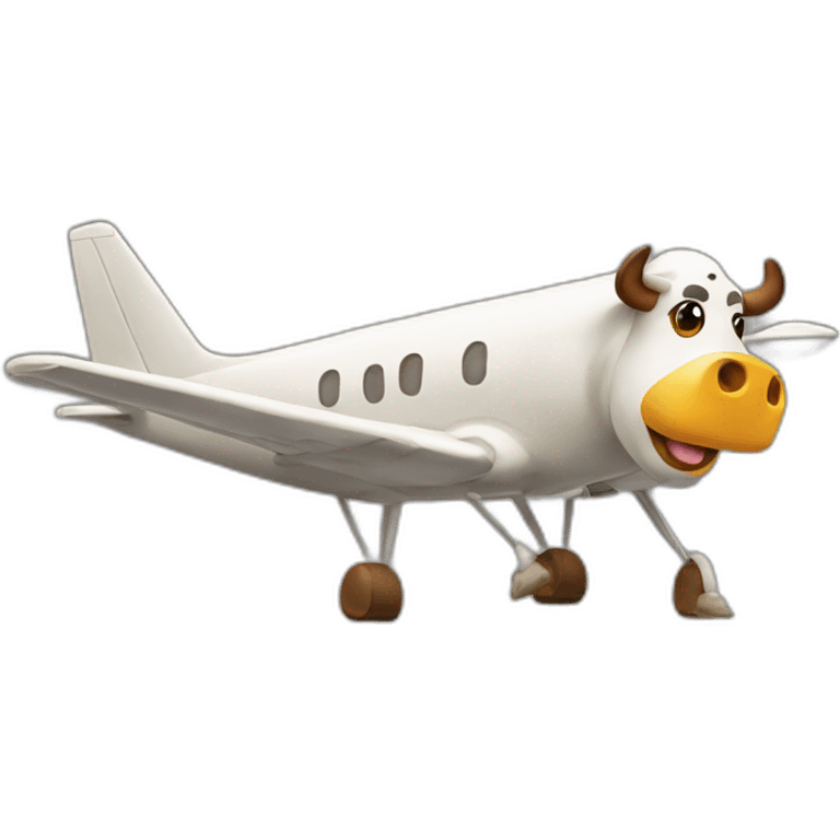 Plane and cow emoji