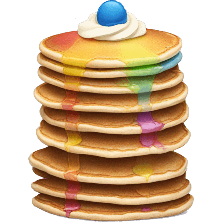 Rainbow pancake stack emoji