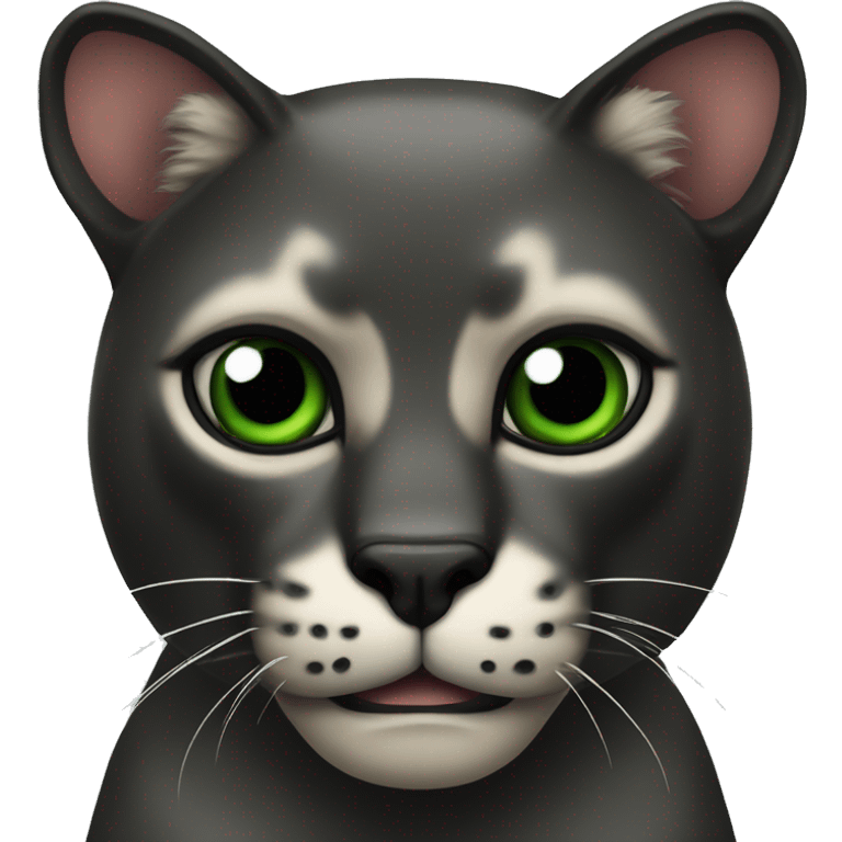 Animal pantera negra con ojos verdes emoji